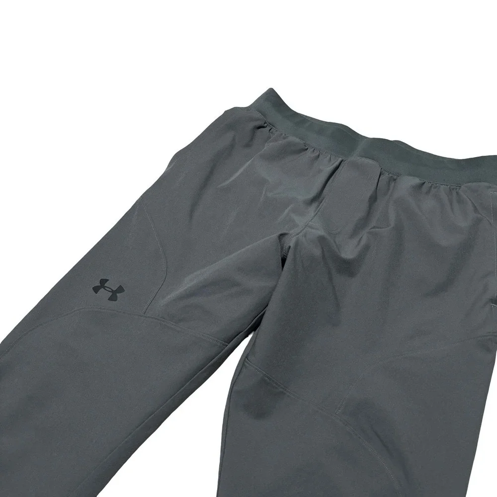 Under Armour Men's Fitted Jogger Sweatpants Gray Size Large 31 x 30